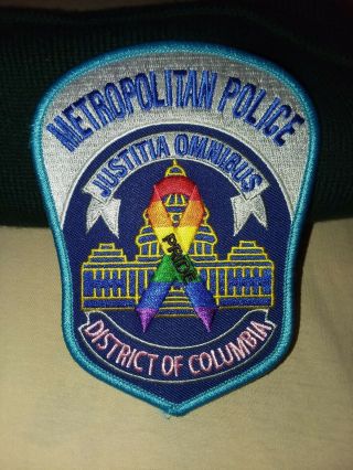 Washington Dc Metropolitan Police Department Officer Patch Mpd Pride Rainbow