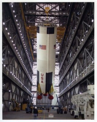 Apollo 11 / 8x10 Print From Orig Negative - Saturn V In Veh Assembly Building