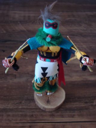 Native American Navajo Indian Handmade Kachina Zuni Warrior Dancer Signed