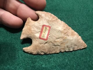 2 3/4 Inch Snyder Arrowhead St Louis Missouri Indian Artifacts