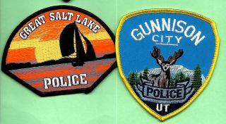 2 Utah - Great Set To Get - Gunnison City Pd & Great Salt Lake Police