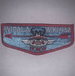 Vintage Oa Wipala Wiki Lodge 432 Flap Patch Circa 1975