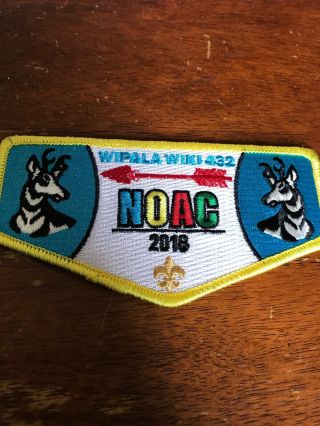 Wipala Wiki Lodge 432 2018 Noac Flap Yellow Order Of The Arrow 17 - 126c