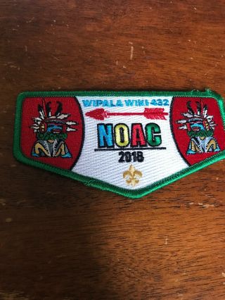 Wipala Wiki Lodge 432 2018 Noac Flap Green Order Of The Arrow 17 - 126d