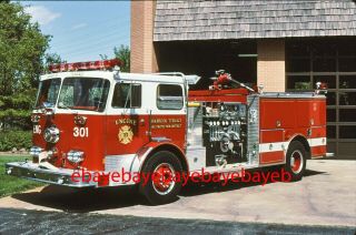 Fire Apparatus Slide,  Engine 301,  Oakbrook Terrace / Il,  1975 Seagrave
