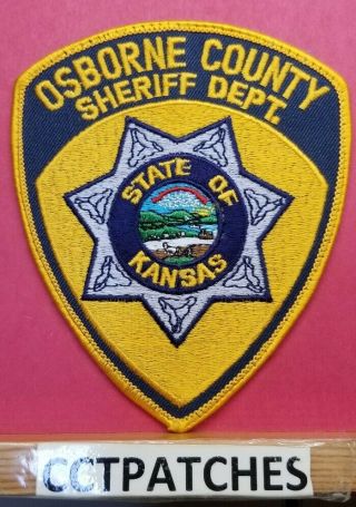 Osborne County,  Kansas Sheriff (police) Shoulder Patch Ks