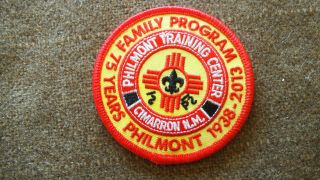 Boy Scouts Philmont Training Center 1938 - 2013 Family Program Patch 75 Years