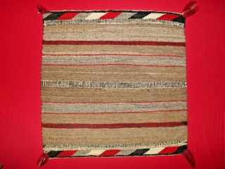 Navajo Navaho Indian Rug/blanket.  Beaded Weave/rhomboid Bands.  Excond.  Nr