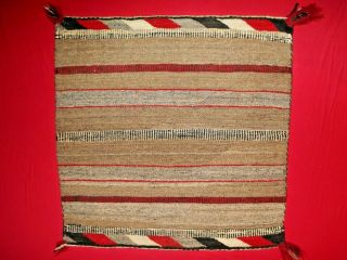 NAVAJO NAVAHO Indian Rug/Blanket.  Beaded Weave/Rhomboid Bands.  ExCond.  NR 3