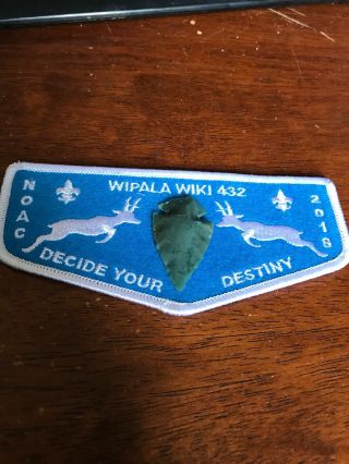 Wipala Wiki Lodge 432 2018 Noac Flap Felt Order Of The Arrow 17 - 126h