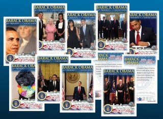 Barack Obama 50 - Card First 100 Days In Office Complete Premium Card Set