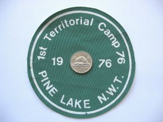Boy Scout / Girl Guide Patch - 1976 1st Territorial Camp - Pine Lake - N.  W.  T.