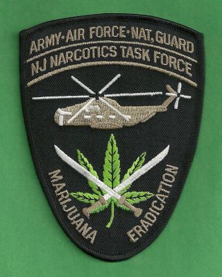 Jersey Narcotics Task Force Marijuana Eradication Enforcement Shoulder Patch