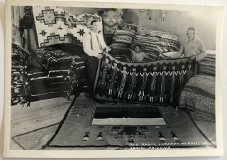 Rug Room Lorenzo Hubbell Jr Oraibi Arizona 5 X 7“ Vintage 1930s Frashers Photo