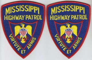 2 Mississippi Highway Patrol Shoulder Patches Ms Mshp State Police