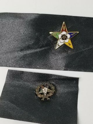 2 Vintage Order Of The Eastern Star Pins
