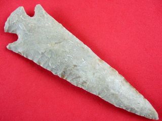 Fine Authentic 5 1/4 Inch Missouri Barbed Hardin Point Indian Arrowheads
