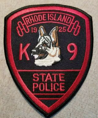 Ri Rhode Island State Police K - 9 Patch