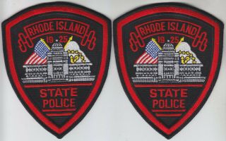 2 Rhode Island State Police Shoulder Patches Ri Risp Highway Patrol 1925