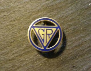 Vintage Ywca Girl Reserves Pin,  Pre 1950 Gr In Triangle Logo,  Silver,  Official