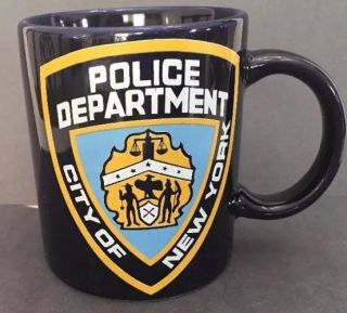 City Of York Police Department Nypd Coffee Tea Mug Cup Blue Citymugs