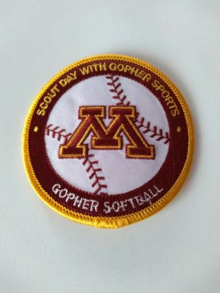 University Of Minnesota Gopher Sports Softball Scout Day Patch