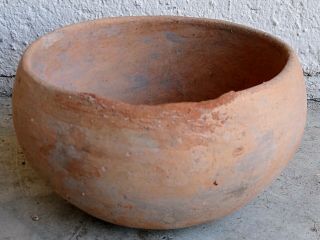 Prehistoric Casa Grande Plain Ware Orange Bowl Pottery