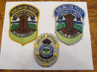 Vermont Burlington Police Patch Set Obsolete