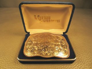 Brand Montana Silversmiths German Silver Belt Buckle Cowboy Rodeo