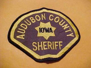 Audubon County Iowa Police Patch Shoulder Size