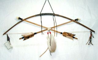 Lil Scout Child Size Bow & Arrow Display W/ Rabbit Authentic Native American 22