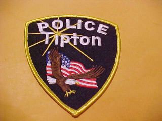 Tipton Iowa Police Patch Shoulder Size