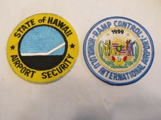 Hawaii State Airport Security Patch Old Cheese Cloth Loom No Trim & Ramp Control