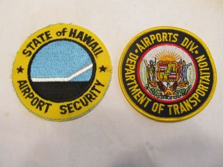 Hawaii State Airport Security Patch Old Cheese Cloth Loom No Trim & Division