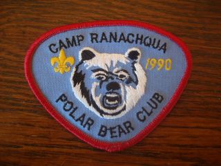 1990 Camp Ranachqua Greater Nycouncil Boy Scout Bsa Patch Ten Mile River