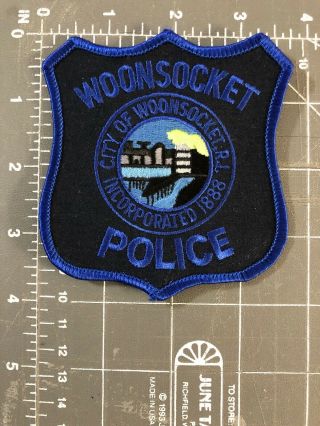 City Of Woonsocket Police Department Uniform Patch Shield Rhode Island R.  I.  Ri