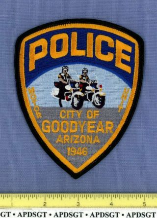 Goodyear Motor Unit Arizona Sheriff Police Patch Traffic Motorcycle