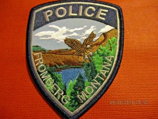 Collectible Montana Police Patch,  Fromberg,