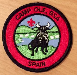Vintage Boy Scouts Of America Patch - Camp Ole,  Spain - Transatlantic Council