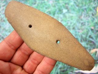 Fine 5 3/8 Inch Alabama Copena Culture Gorget With Arrowheads Artifacts