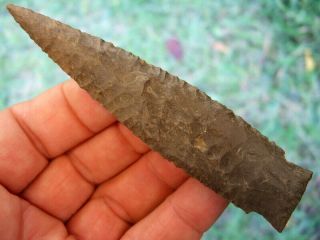 Fine 4 3/8 Inch G10 Tennessee Bakers Creek Point With Arrowheads Artifacts