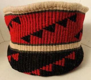 Native American Woven Wool Basket Oregon Coast