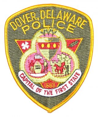 Dover Delaware De Sheriff Police Patch Capital City First State Horse State Seal