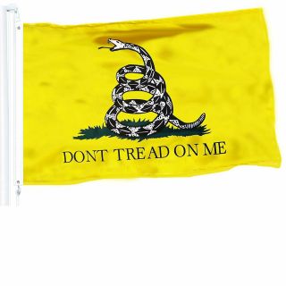 G128 - Gadsden Dont Tread On Me Tea Party 3x5 Ft Printed Flag 150d Polyester