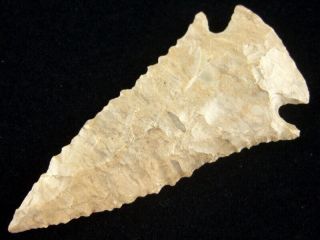 Fine Authentic 3 3/8 Inch Tennessee Kirk Corner Notched Point Arrowheads