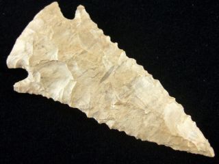 Fine Authentic 3 3/8 inch Tennessee Kirk Corner Notched Point Arrowheads 3