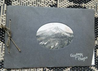 Antique Greetings From Oregon Souvenir Travel Photo Book
