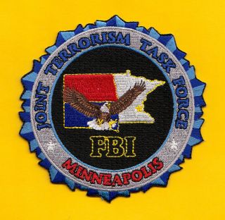 C15 Gman Fboi Minneapolis Division Terror Police Patch Taskforce Fed Jttf Atf