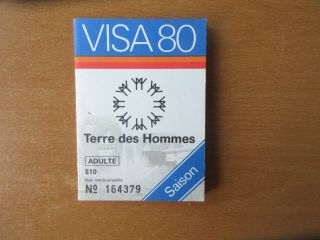 Visa 80 Adulte Adult Terres Des Hommes Montréal 1980 Expo 67