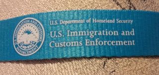 2 Us Department Homeland Security Immigration Customs Enforcement Id Lanyard